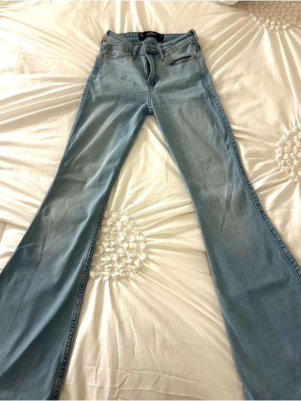 Hollister Light Blue Flare Jeans - Women's Wide Leg